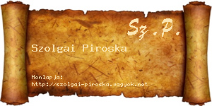 Szolgai Piroska névjegykártya